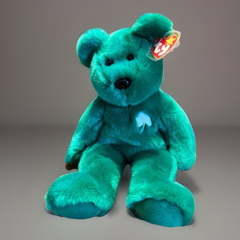 Ty Beanie Buddy Erin the Green St. Patricks Day Bear MWMT 14"